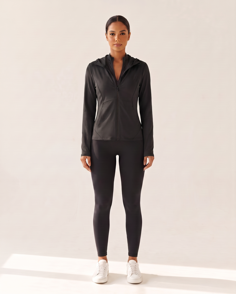 Chaqueta protección solar UPF50 Negro de frente